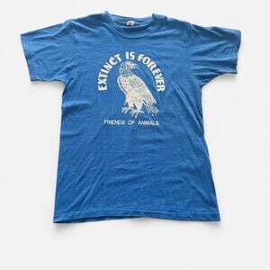 Vintage 70s 80s Extinct is Forever Friends of Animals Tee
